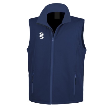 Core Printable Softshell Gilet Male: Navy
